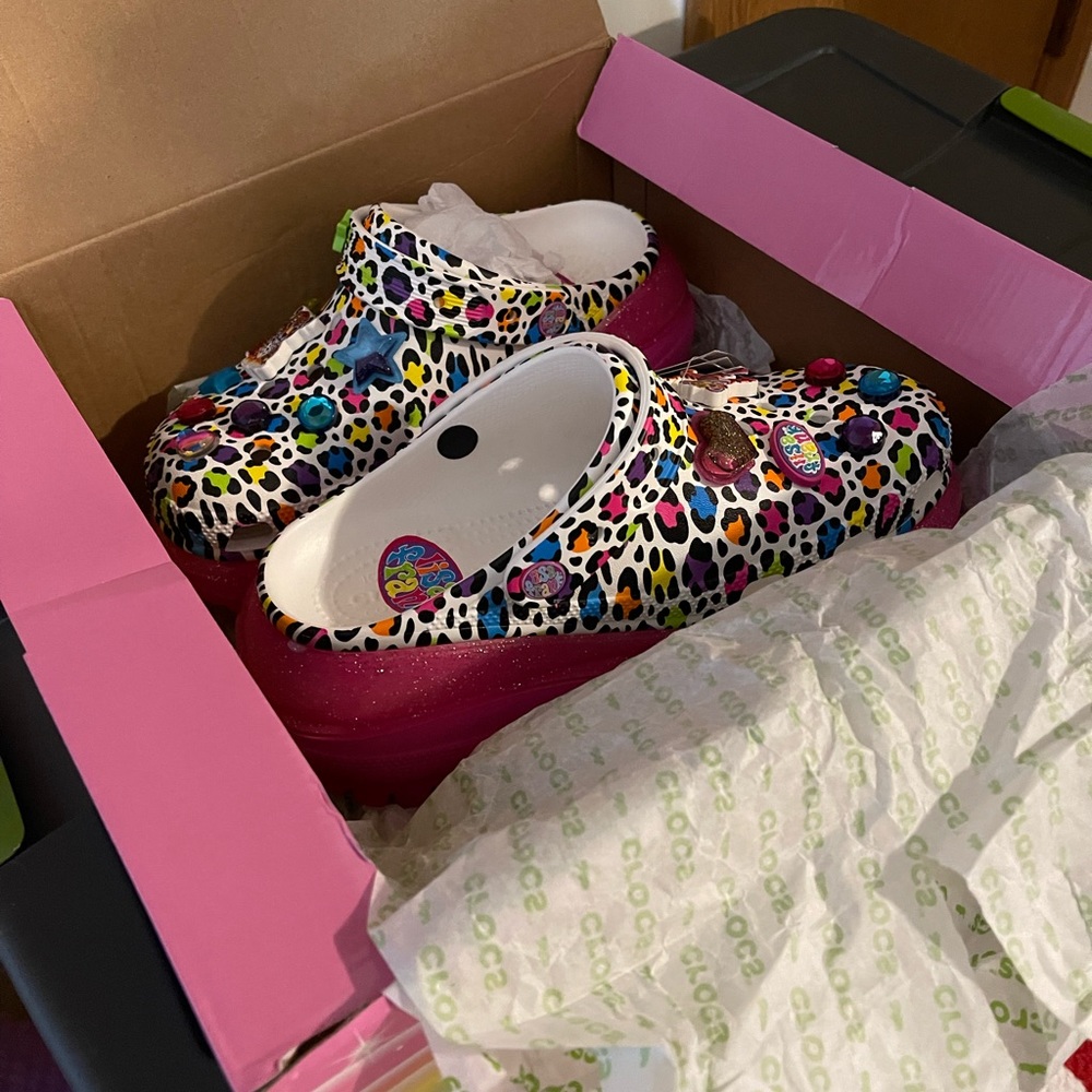 Lisa Frank Crocs size 9